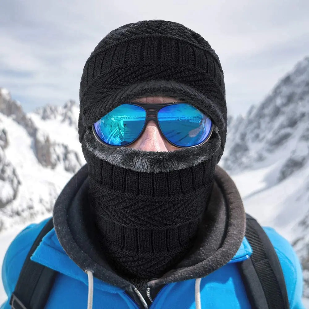 Warm and Versatile Winter Balaclava Hat with Visor