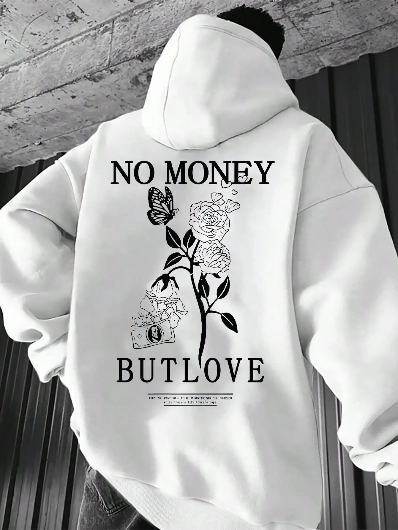 "No Money, But Love" Hoodie – Streetwear