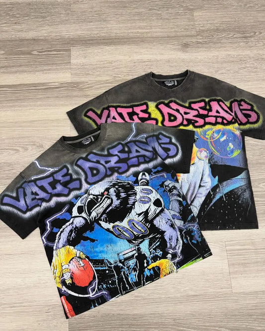 American vintage vale big graphic t shirts oversized y2k