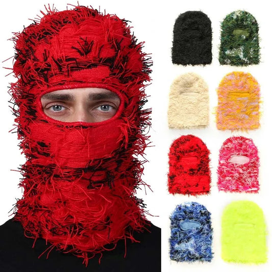 Shaggy Distressed Balaclava