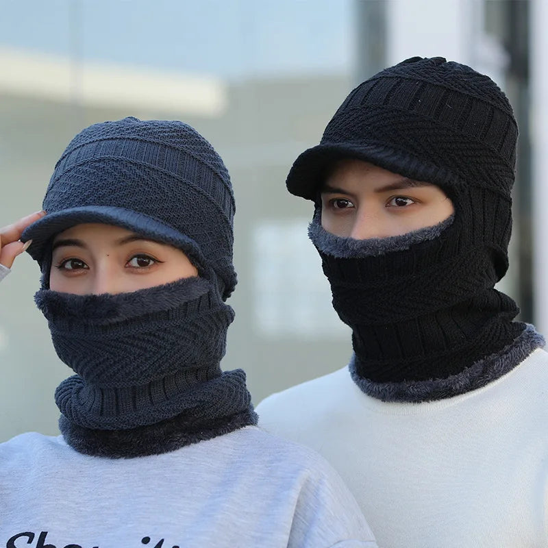 Warm and Versatile Winter Balaclava Hat with Visor