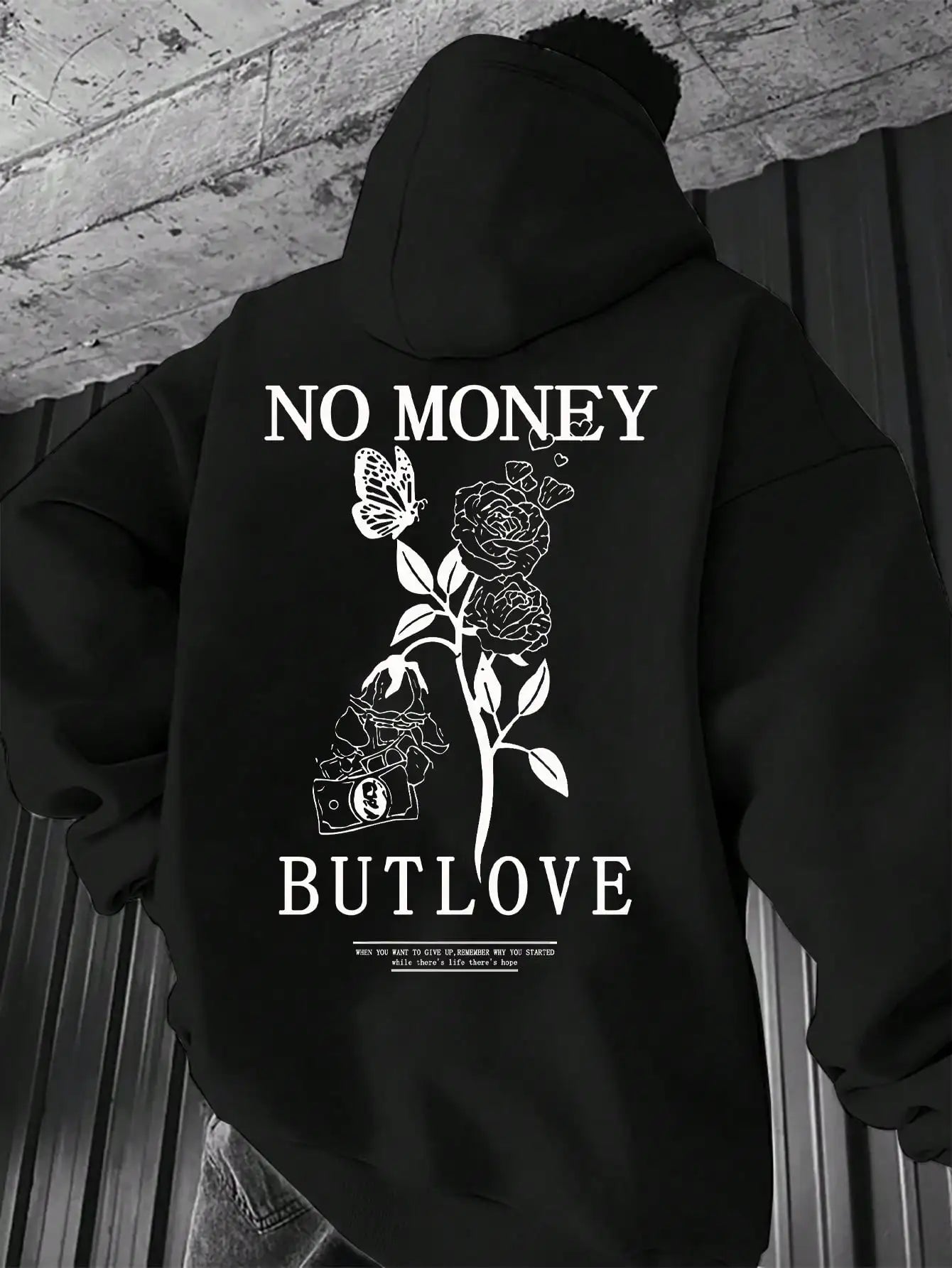 "No Money, But Love" Hoodie – Streetwear