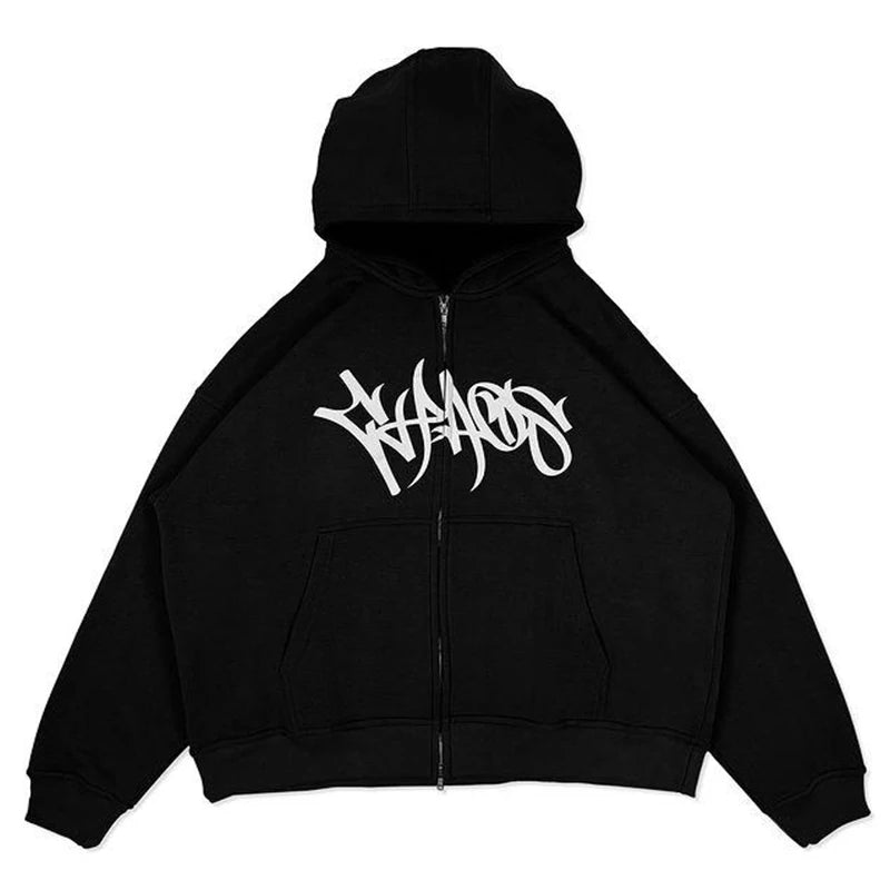 Y2K Harajuku Men's Cardigan Hoodie