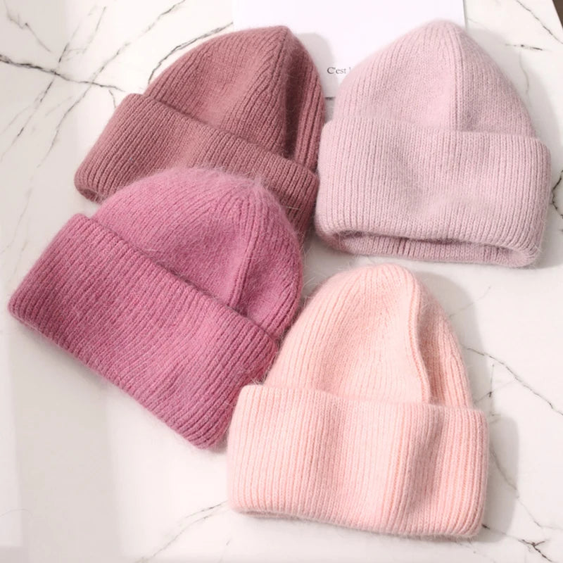 Soft and Stylish Pastel Knit Beanie Hats