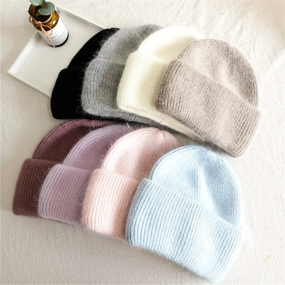 Soft and Stylish Pastel Knit Beanie Hats