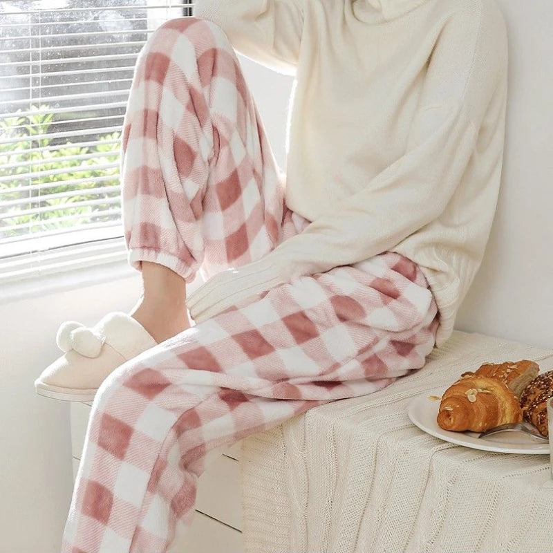 Ultra-Soft Plaid Fleece Pajama Pants