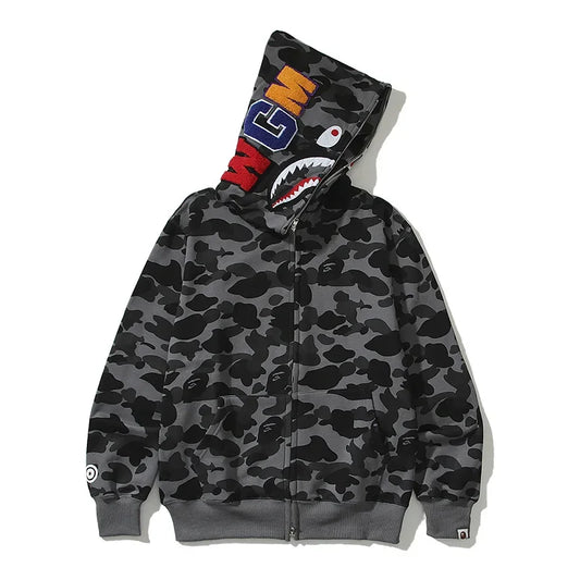 AAPE BY A BATHING APE Classic Camouflage Shark Autumn Hoodie