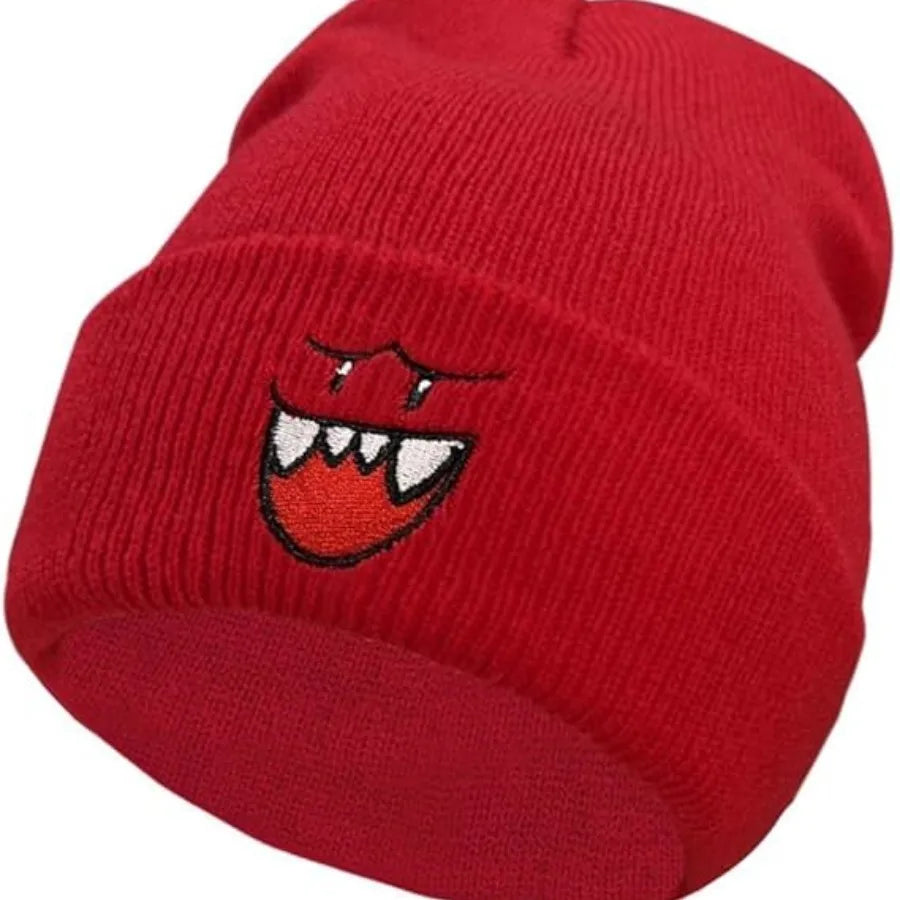 Ghost Face Embroidered Beanie